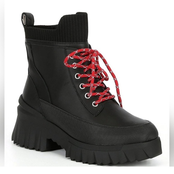 Nurture by Lamaze Shoes - Nurture Whitney water resistant waterproof lace up platform boot red laces 5.5